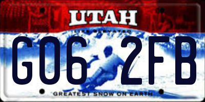 UT license plate G062FB