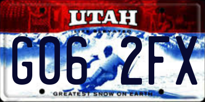 UT license plate G062FX