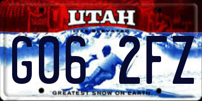 UT license plate G062FZ