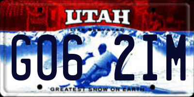 UT license plate G062IM