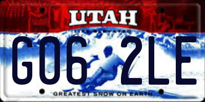 UT license plate G062LE