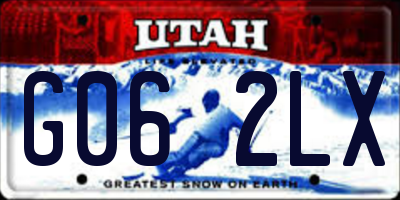UT license plate G062LX