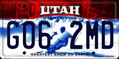 UT license plate G062MD