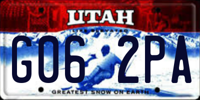 UT license plate G062PA