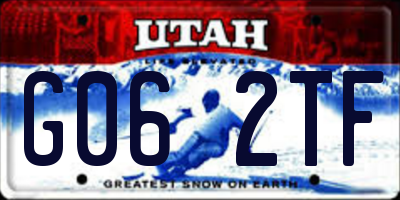 UT license plate G062TF