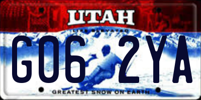 UT license plate G062YA