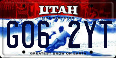 UT license plate G062YT