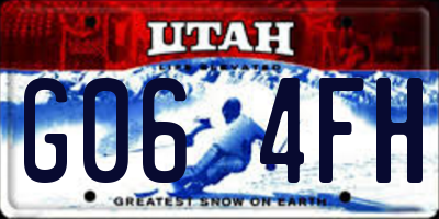 UT license plate G064FH