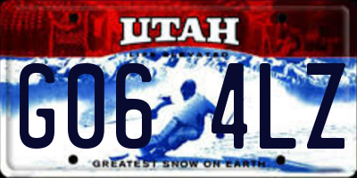 UT license plate G064LZ