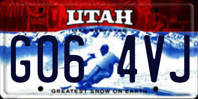 UT license plate G064VJ