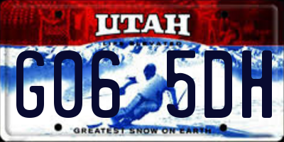 UT license plate G065DH