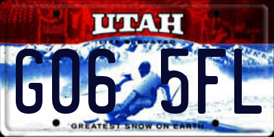UT license plate G065FL