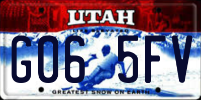 UT license plate G065FV