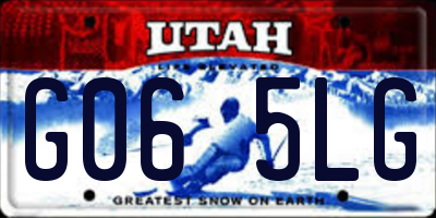 UT license plate G065LG