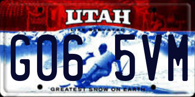 UT license plate G065VM