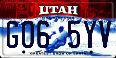 UT license plate G065YV