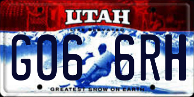 UT license plate G066RH