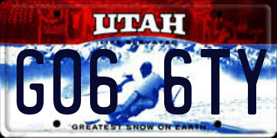 UT license plate G066TY