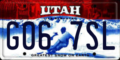 UT license plate G067SL