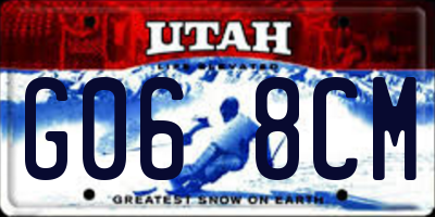 UT license plate G068CM