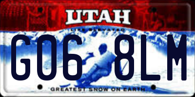UT license plate G068LM