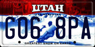UT license plate G068PA