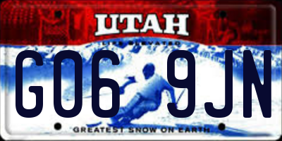 UT license plate G069JN