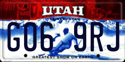 UT license plate G069RJ