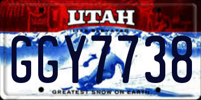 UT license plate GGY7738