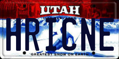 UT license plate HRICNE