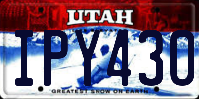 UT license plate IPY430