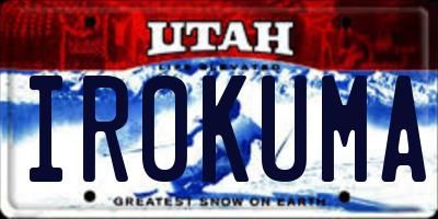 UT license plate IR0KUMA