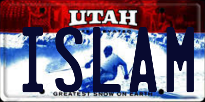 UT license plate ISLAM