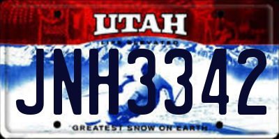 UT license plate JNH3342