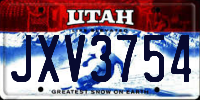 UT license plate JXV3754