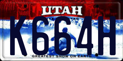 UT license plate K664H