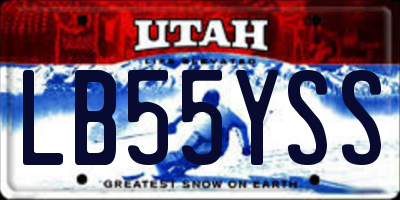 UT license plate LB55YSS