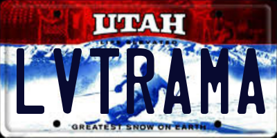 UT license plate LVTRAMA