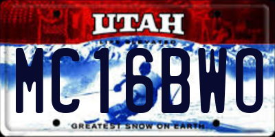 UT license plate MC16BWO