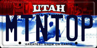 UT license plate MTNTOP