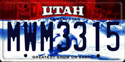 UT license plate MWM3315