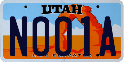 UT license plate N001A