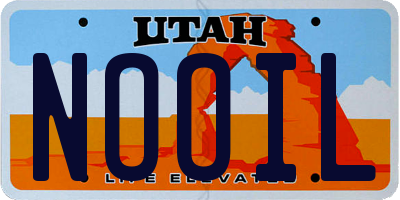 UT license plate NOOIL