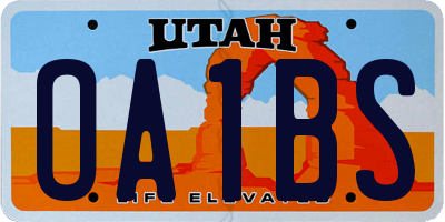 UT license plate OA1BS