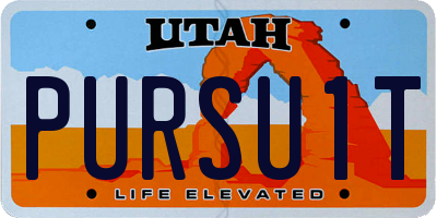 UT license plate PURSU1T