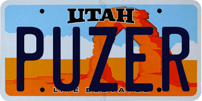 UT license plate PUZER