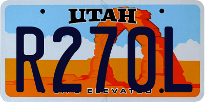 UT license plate R270L