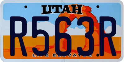 UT license plate R563R