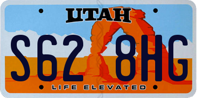 UT license plate S628HG