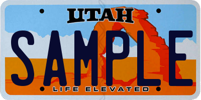 UT license plate SAMPLE